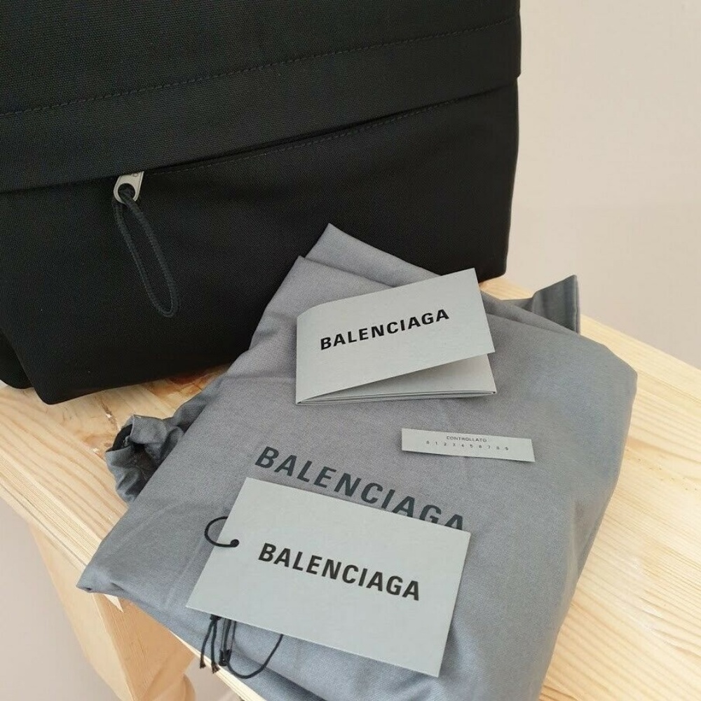 Balenciaga Political Logo Nylon Backpack - Black - Picture 6 of 6